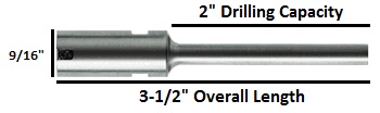 Baum/Nygren 1/8" Drill Bit 1.2" Drilling Capacity